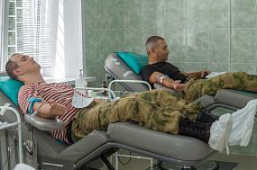 Более 20 литров донорской крови сдали воронежские росгвардейцы